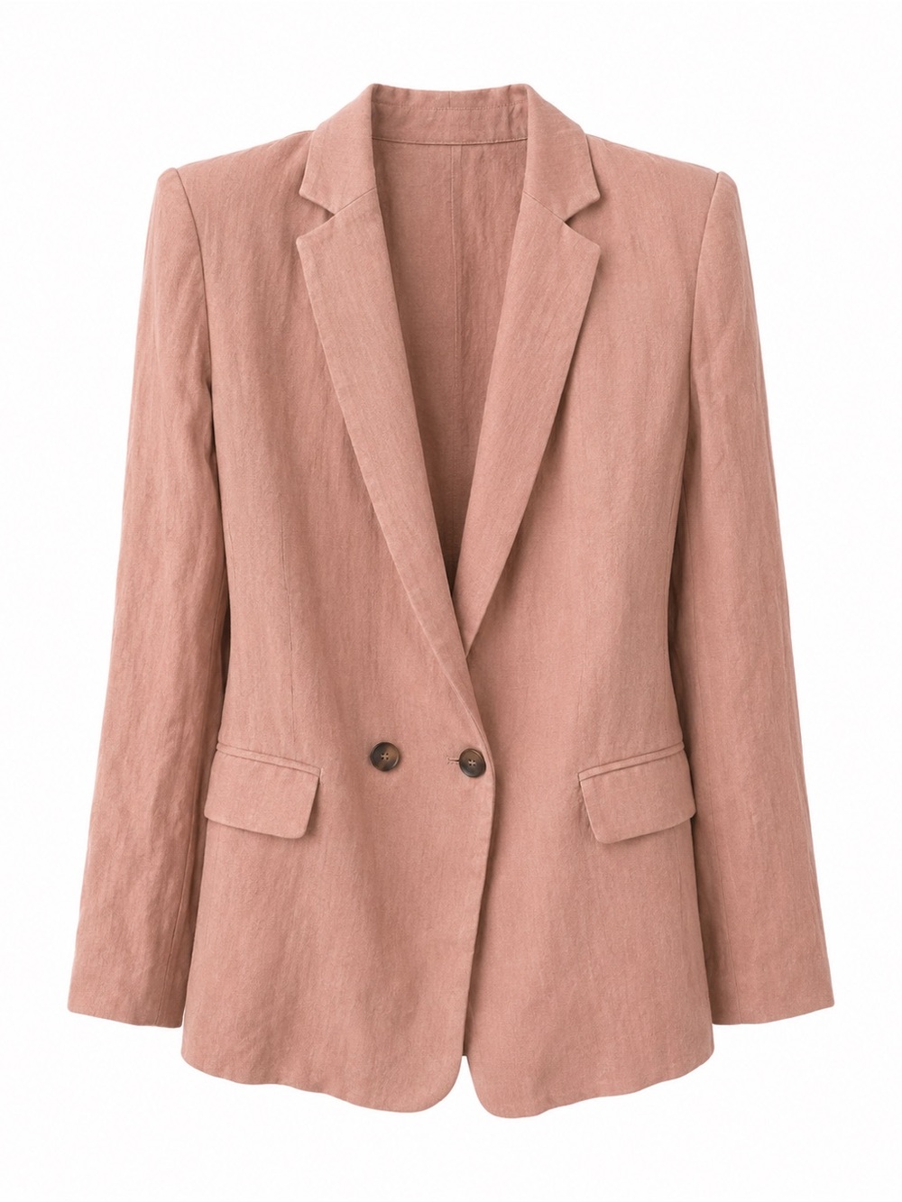 Ann Taylor Blush Linen Blend Blazer | Structured Shoulders | Size Small
